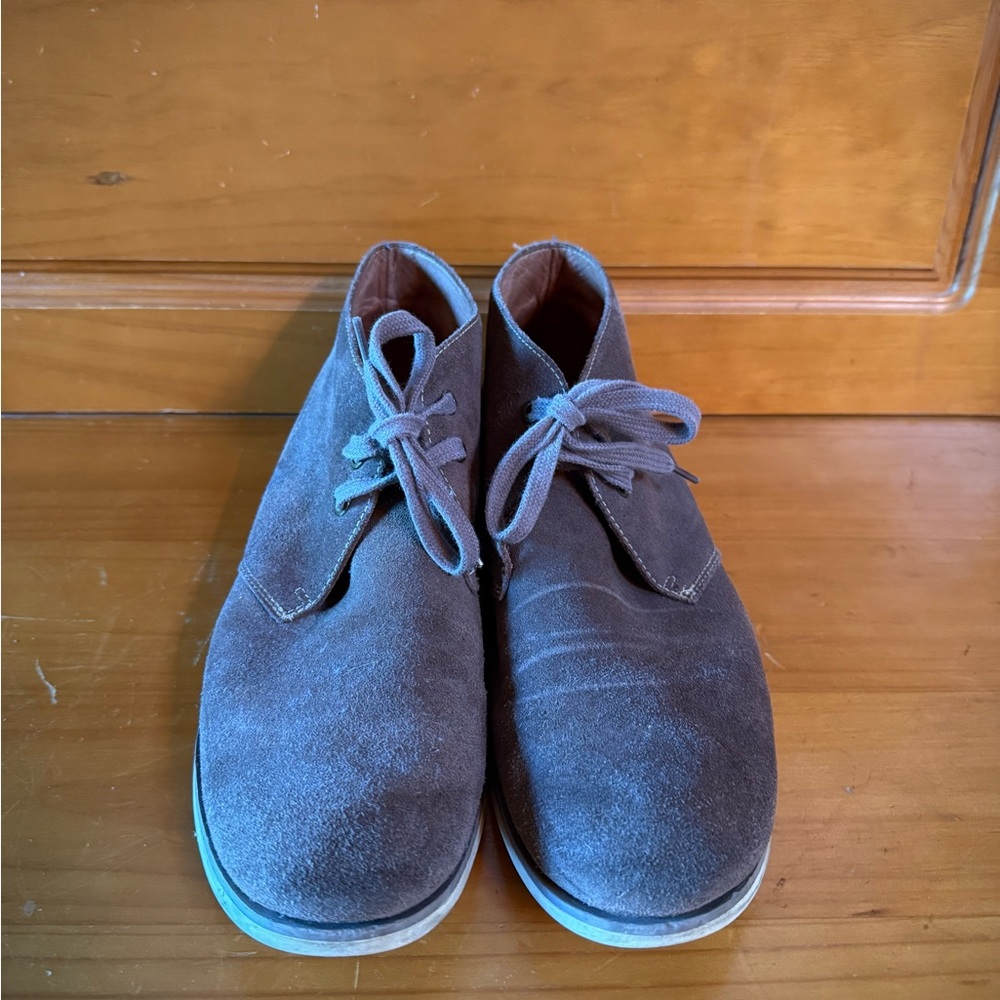 John Varvatos Brown Chukka Boots with Suede Finish